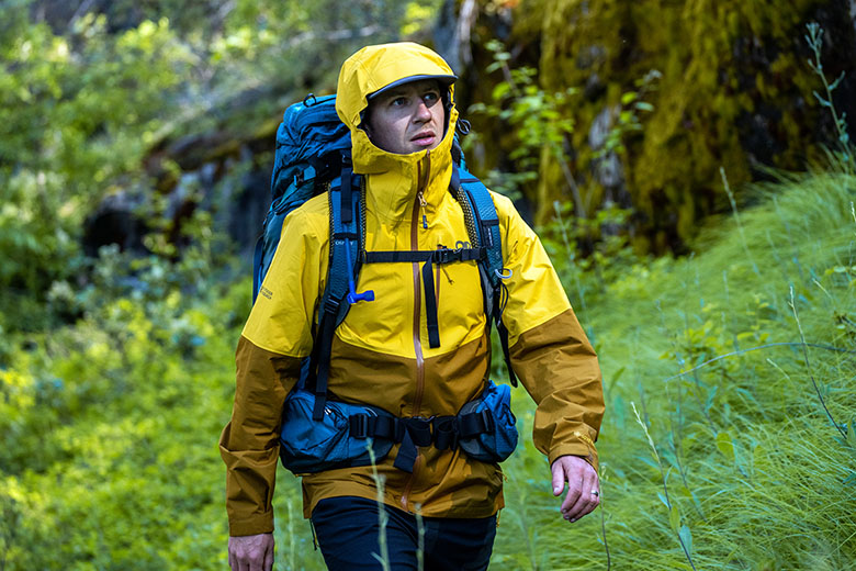 Outdoor Research Foray II GTX rain jacket (backpacking through forest)